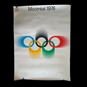 1976 Montreal Olympics Poster Vintage Original READ Canada 33x23 in (84x58 cm)